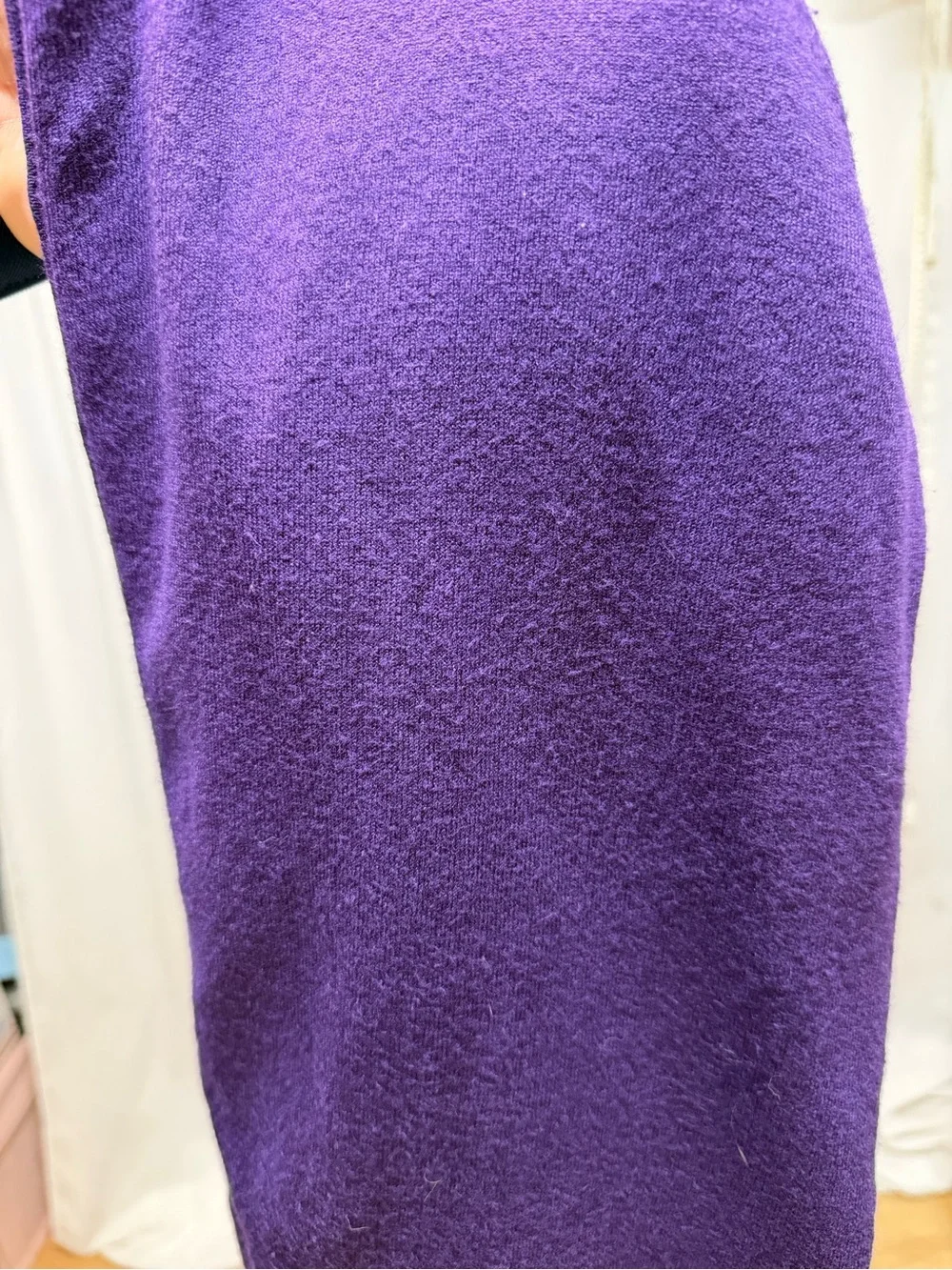 Jaclyn Smith XL Purple Embellished Button Front Cardigan Sweater Rayon Nylon - Picture 8 of 8